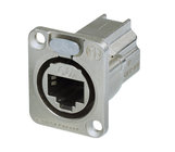 Neutrik NE8FDX-P6 CAT6A Shielded Panel Connector with Nickel Housing