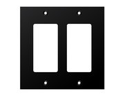 Ace Backstage WP-207 Aluminum Wall Panel with 2 Decora Mounts, 2 Gang, Black
