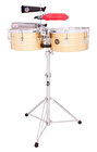 Latin Percussion LP255-B LP Tito Puente 12" & 13" Timbales Solid Brass Timbales, 6-1/2" Deep