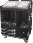 Grundorf COMBO-S16C Mixer/Rack Combo Case with 16RU Rack and 4" Casters in Black Carpet Finish