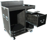 Grundorf T8-COMBO-S16CB 16RU T8 Series Mixer/Rack Combo Case, Compartment, Casters, Black