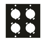Middle Atlantic Products UNIV-4 1 Wide, 4-XLRF Blank Module
