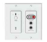 Attero Tech UND6IO-BT-W-C 4x2 Channel 2-Gang US Wall Plate With Bluetooth, Dante Proprietary Control, White