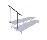 National Public Seating SGR2L Side Guard Rail for 2-Level Riser