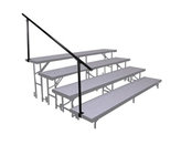 National Public Seating SGR4L Side Guard Rail for 4-Level Risers