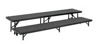 National Public Seating RT2LC Riser, 2 Level Tapered & Carpeted, Includes: RT8C, RT16C