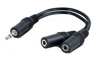 Cables To Go 40426 6" Value Series Y-Cable,3.5mm Stereo-Male to Female