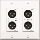 Attero Tech UNDX2IO-W-U 2x2 Channel 2 Gang US Wall Plate with XLR I/O, PoE, White Finish, UDP 3rd Party Control