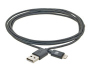 Kramer C-UA/LTN/BK-6 USB to Lightning Sync & Charge Cable (6')