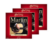 Martin M140PK3 3-Pack of Light Martin 80/20 Bronze Acoustic Guitar Strings
