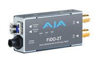 AJA Video Systems Inc FiDO-2T 2 Channel SD/HD/3G-SDI to LC Fiber Converter wth Power Supply