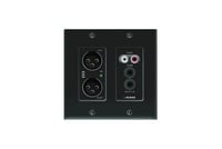 Attero Tech UND3IO-B-C Dante Wall Plate, Black