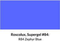 Rosco Roscolux #84 Zephyr Blue, 24"x25' Roll