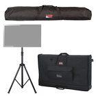 Gator GFW-AV-LCD2-PACK Package with a Deluxe Tripod LCD/LED Stand, a Speaker Stand Bag, and a Large Padded LCD Transport Bag