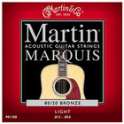 Martin M1100-MARTIN Marquis 80/20 Bronze Light Acoustic Guitar Strings