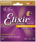 Elixir Strings 16052 Light Phosphor Bronze Acoustic Guitar Strings with NANOWEB Coating