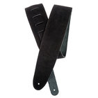 D`Addario 25SS00-DX 2.5" Wide Super Suede Series Black Leather Guitar Strap