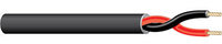 West Penn 25225B-1000-BLACK 1000 ft 2 Conductor 16AWG Plenum Audio Cable, Black