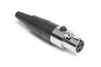Amphenol AG4F 4-Pin Mini XLR Female Connector with Nickel Finish