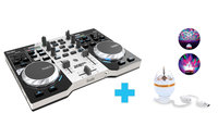 Hercules DJ CONTROL-INSTCT-PACK DJControl Instinct S Party Pack 2-Channel DJ Controller with LED Party Light