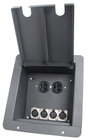 Elite Core FB4+AC  Recessed Floor Box With 4xXLRF and Duplex AC Connectors