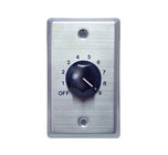 Speco Technologies WAT10 10W Mono Wall Plate Volume Control, Stainless Steel with Black Knob