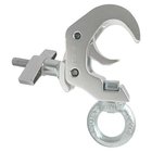 Global Truss Quick Rig Eye Clamp Narrow Heavy Duty Low Profile Hook Style Clamp, Silver