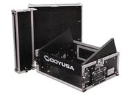 Odyssey FR0802 Flight Ready Series Combo Rack Flight Case, 8RU Top Slanted Rack with 2RU Bottom Vertical Rack