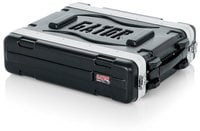 2RU, 14.25" Deep Locking Rack Case with Front, Rear Rails