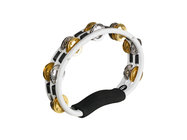Meinl TMT1M-WH Handheld Recording Combo ABS Tambourine with 2 Rows of Dual Alloy Jingles