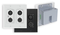 Attero Tech unDX2IO+ White 2x2 Channel 2Gang US WallPlate, Symnet (-W-C)