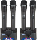 VocoPro UHR-3 4 Rechargeable UHF Wireless Microphones with 2 Chargers