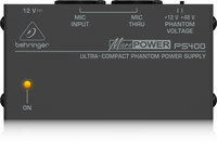Behringer PS400-MICROPOWER Phantom Power Supply, Compact