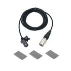 Audio-Technica MT830cW Omnidirectional Condenser Lavalier Microphone with 55" Cable, Terminated with 4-Pin Locking Connector for UniPak® Systems, Black