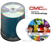 JVC TCDR-SPP-SK 100-Disc CD-Rs in Tape Wrap Container - Silver Inkjet Hub-Printable
