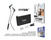 Etymotic Research EREK-3-BLACK-HU ETY Kids3™ Kids Safe-Listening Earphones with Free "Hu's Hoo & The Zoo" Book + CD
