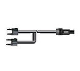 Pro Co 10-SPK11/4-SB 10 ft. Speakon to Twin Banana Plugs Speaker Cable (4-Conductor, 11 Gauge)