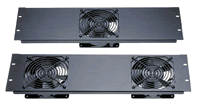 Middle Atlantic QFP2 Quiet Fan Panel with 2-Fans 3-Space, anodized finish