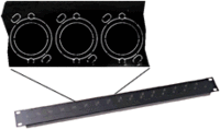 Middle Atlantic UNI-1 Uni 1 1 Space Connector Panel with 16 "D" knockouts