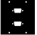 Middle Atlantic Products 2DB9 UPC 1 Wide 2-DB9 Module