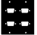 Middle Atlantic Products 4DB9 Punched Panel for 4 DB9's