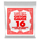 Ernie Ball P01016  .016 Plain Steel Electric or Acoustic Guitar String Pack