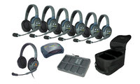 Eartec Co HUB7DMXD Eartec UltraLITE/HUB Full Duplex Wireless Intercom System w/ 7 Headsets