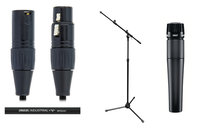 Shure SM57LC-SOLO-K SM57 SOLO Bundle with Mic + Tripod Mic Stand / Boom + Cable