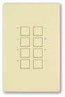 Interactive Technologies ST-MN8-CI-RGB Mystique 5-Wire 8-Button Network Station in Ivory with RGB LED Indicators