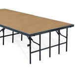 National Public Seating S4824HB Single Portable Stage with Hardboard Surface, 48"x96"x24"