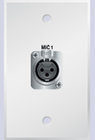 PanelCrafters PC-G1300-E-S-W Single Gang Wall Plate with (1) 3-Pin Female XLR Connector, White