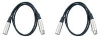 Cable Up DMX-XX510-TWO-K DMX 5-Pin Lighting Cable Bundle (2) Pack of DMX-XX5-10 DMX Cables