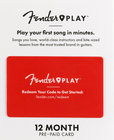 Fender FENDER-PLAY-12-CARD Fender Play 12 Month Subscription Prepaid Card