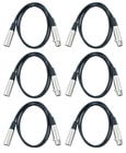 Cable Up by Vu DMX 3-Pin Lighting Cable Bundle (6) Pack of DMX-XX3-50 DMX Cables